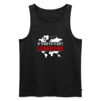 Lüneburg - Männer Premium Bio Tank Top - Schwarz - Vorne - Michal (187cm)