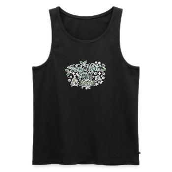 Holy Night Alle breit – Lustiges Weihnachts-Design - Männer Premium Bio Tank Top - Schwarz - Vorne - Michal (187cm)