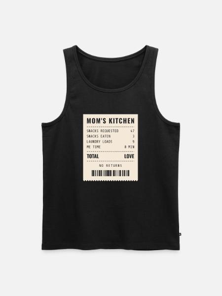 Mamas Küchenquittung Snacks angefordert - Männer Premium Bio Tank Top - Schwarz