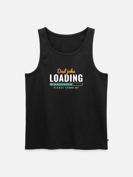 Papa-Witz lädt bitte bereit - Männer Premium Bio Tank Top - Schwarz