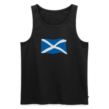 Schottland Fahne - Männer Premium Bio Tank Top - Schwarz - Vorne - Michal (187cm)