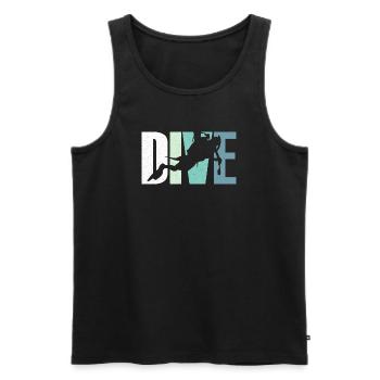 Tauchen Taucher - Männer Premium Bio Tank Top - Schwarz - Vorne - AI Model Male 178 light (178cm)