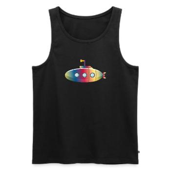 zauberhaftes farbenfrohes U-Boot mit Bullaugen - Männer Premium Bio Tank Top - Schwarz - Vorne - AI Model Male 178 light (178cm)