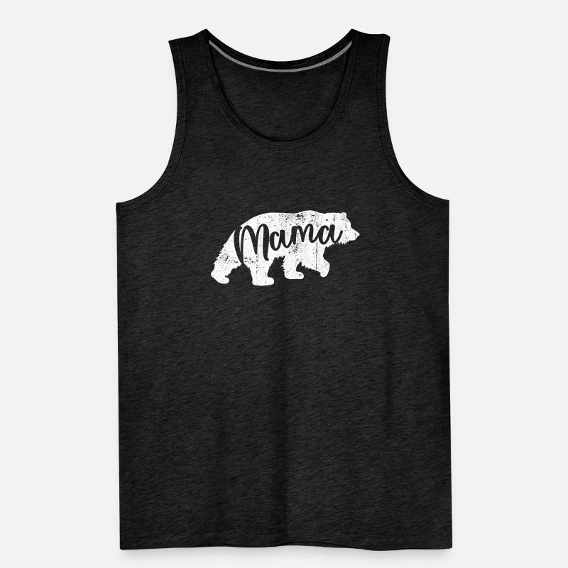 Mama Bear Script Logo Men's Premium Organic Tank Top