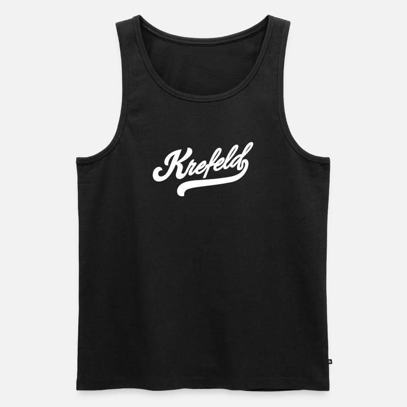 Krefeld Retro - Männer Premium Bio Tank Top - Schwarz