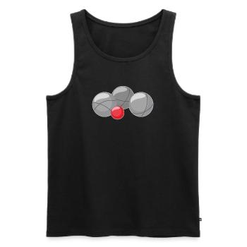 Boule balls for boules and petanque players - Men's Premium Organic Tank Top - black - Front - AI Model Male 178 light (178cm)