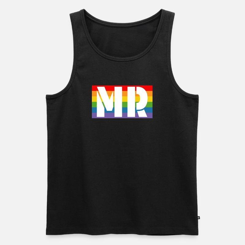 Rainbow shirt MR - Männer Premium Bio Tank Top - Schwarz
