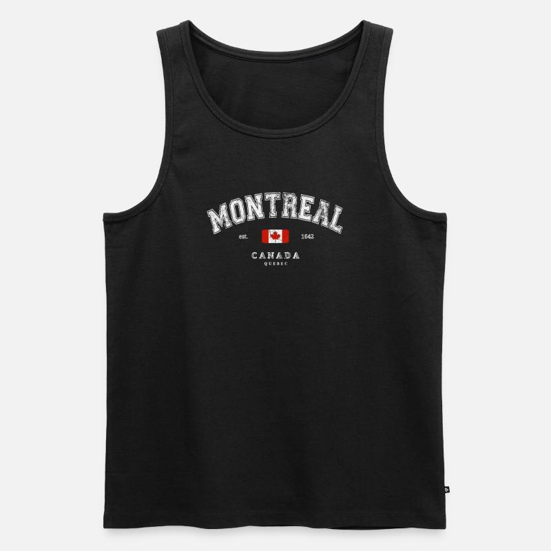 Montreal Canada - Männer Premium Bio Tank Top - Schwarz