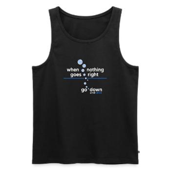 Diver Oxygen Apnea Diving Dive Time - Men's Premium Organic Tank Top - black - Front - AI Model Male 178 light (178cm)