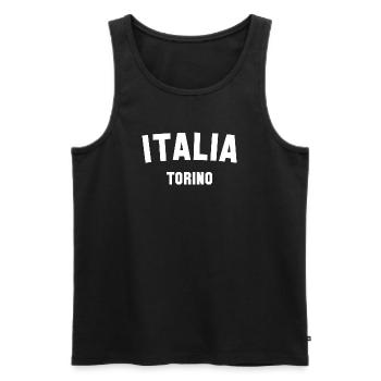 TORINO Turin Italia Italie Italien - Débardeur bio Premium Homme - noir - Devant - Michal (187cm)