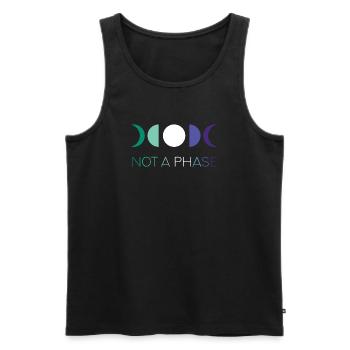 LGBTQ Pride Month - Not a Phase - Gays - Men's Premium Organic Tank Top - black - Front - Michal (187cm)