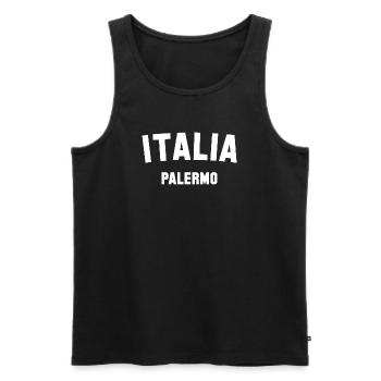 ITALIE PALERME Italie - Débardeur bio Premium Homme - noir - Devant - AI Model Male 178 light (178cm)
