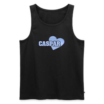 Gold Caspar - Männer Premium Bio Tank Top - Schwarz - Vorne - Michal (187cm)