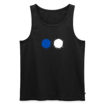 Blau Weiß - Männer Premium Bio Tank Top - Schwarz - Vorne - AI Model Male 178 light (178cm)