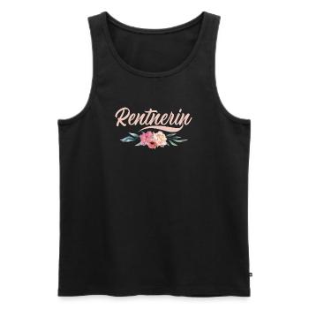 Rentnerin Oma Großmama Großmutter Rente - Männer Premium Bio Tank Top - Schwarz - Vorne - Michal (187cm)