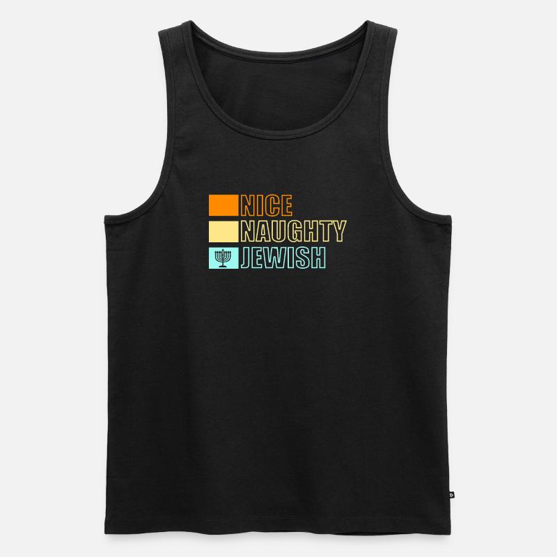 Hanoukka Hanoukka Hanoucca - Débardeur bio Premium Homme - noir