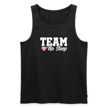 Team No Sleep - Männer Premium Bio Tank Top - Schwarz - Vorne - AI Model Male 178 light (178cm)