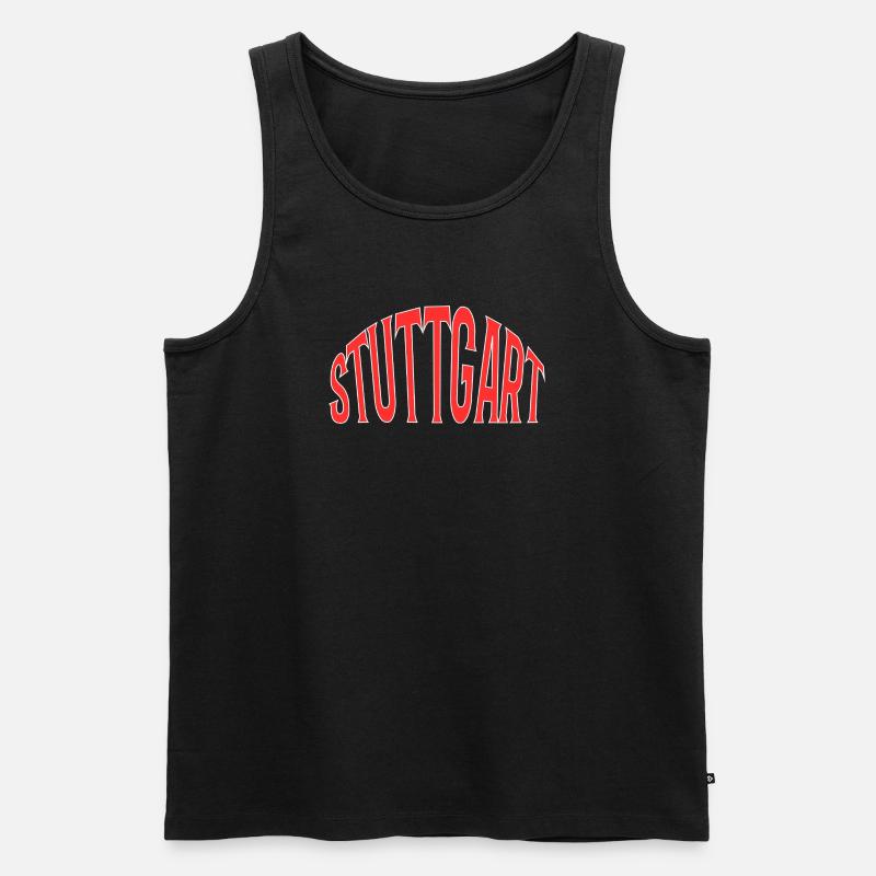 Stuttgart - Männer Premium Bio Tank Top - Schwarz