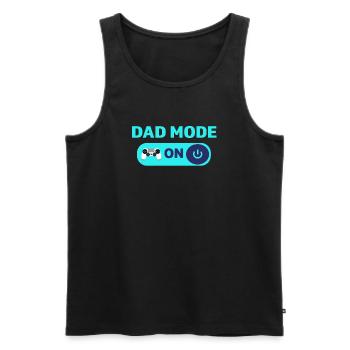 Dad-Modus an – Strong Dad Life Design - Männer Premium Bio Tank Top - Schwarz - Vorne - AI Model Male 178 light (178cm)