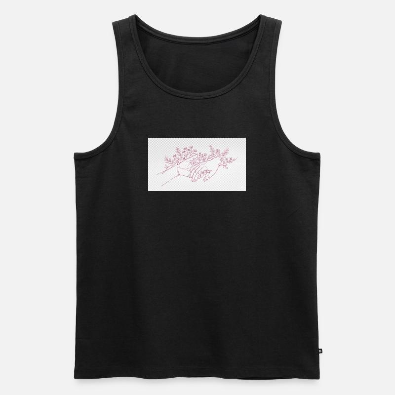 Hand der Beschützerin - Männer Premium Bio Tank Top - Schwarz
