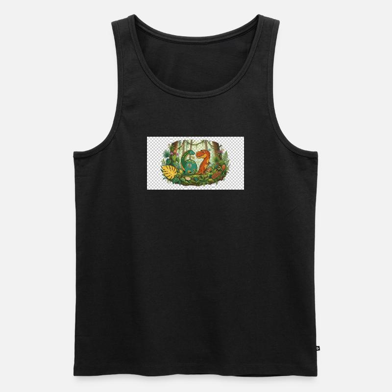 Six Seven - Männer Premium Bio Tank Top - Schwarz