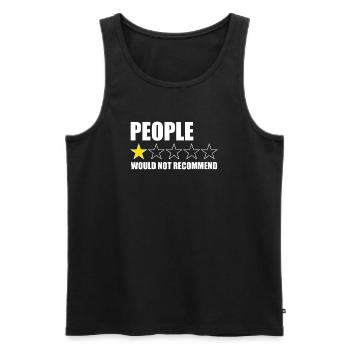 On ne recommanderait pas les anti-humains introvertis - Débardeur bio Premium Homme - noir - Devant - Michal (187cm)