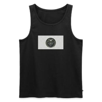DU SIEHST - Männer Premium Bio Tank Top - Schwarz - Vorne - AI Model Male 178 light (178cm)