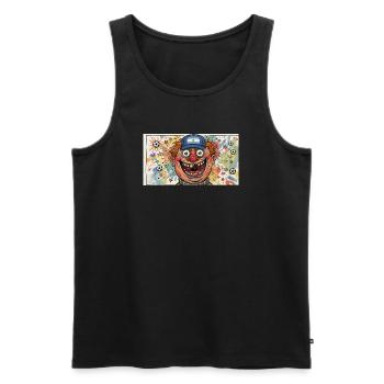 Un fan argentin avec le chaos footballistique - Débardeur bio Premium Homme - noir - Devant - AI Model Male 178 light (178cm)