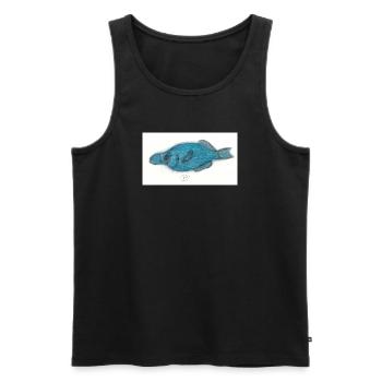 Vogellippfisch - Männer Premium Bio Tank Top - Schwarz - Vorne - Michal (187cm)