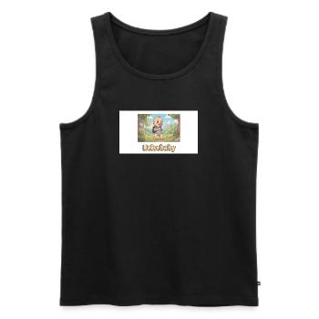 Reisebaby Naturabenteuer Shirt Design - Männer Premium Bio Tank Top - Schwarz - Vorne - Michal (187cm)