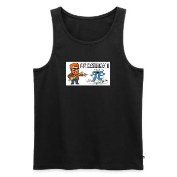 Be Rational Math Cartoon - Männer Premium Bio Tank Top - Schwarz - Vorne - Michal (187cm)