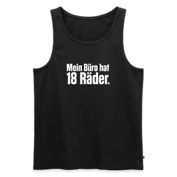 Mein Büro hat 18 Räder - LKW Fahrer, Fernfahrer - Männer Premium Bio Tank Top - Schwarz - Vorne - Michal (187cm)