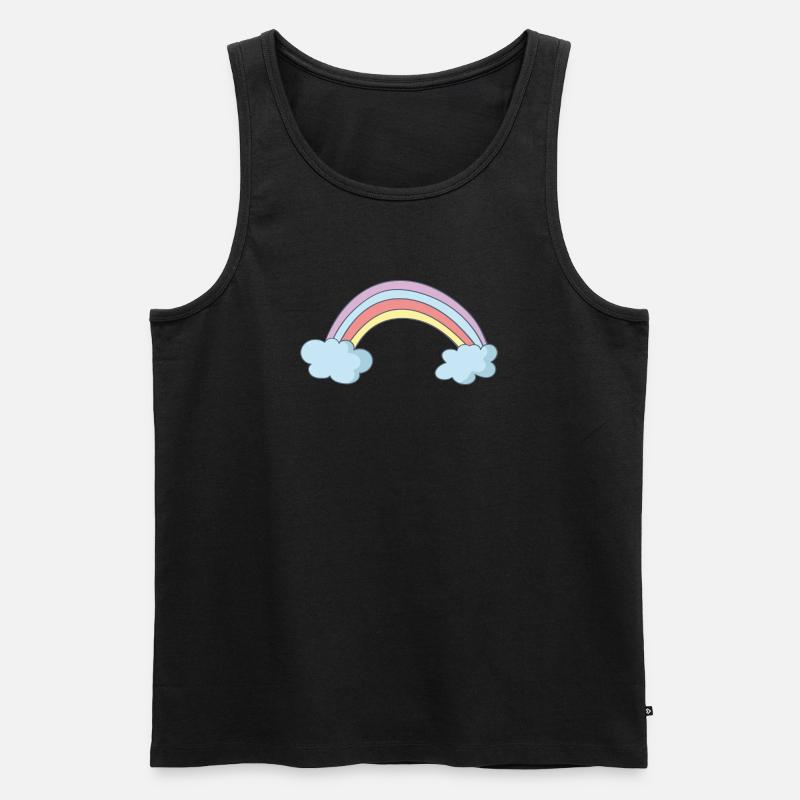 Regenbogen - Männer Premium Bio Tank Top - Schwarz