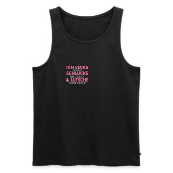 Lecken Schlucken Lutschen - Salz Tequila Zitrone S - Männer Premium Bio Tank Top - Schwarz - Vorne - Michal (187cm)