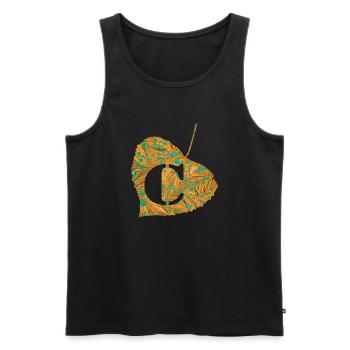Sheet E 95 C - Men's Premium Organic Tank Top - black - Front - AI Model Male 178 light (178cm)