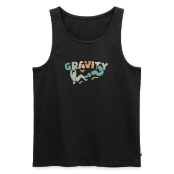 retro bouldern klettern Wand usedlook Symbol Logo - Männer Premium Bio Tank Top - Schwarz - Vorne - Michal (187cm)