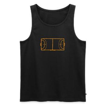 Handball - Männer Premium Bio Tank Top - Schwarz - Vorne - Michal (187cm)