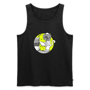 Beruf Imker Retro - Männer Premium Bio Tank Top - Schwarz - Vorne - AI Model Male 178 light (178cm)