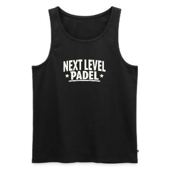 Padel Design Next Level Shirt Hoodie - Männer Premium Bio Tank Top - Schwarz - Vorne - AI Model Male 178 light (178cm)