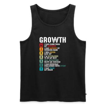 Growth Mindset Positive School Classroom Teacher - Men's Premium Organic Tank Top - black - Front - AI Model Male 178 light (178cm)