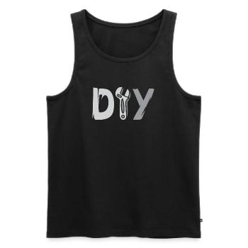 DIY Design – Werkzeug Logo für Heimwerker Bastler - Männer Premium Bio Tank Top - Schwarz - Vorne - AI Model Male 178 light (178cm)