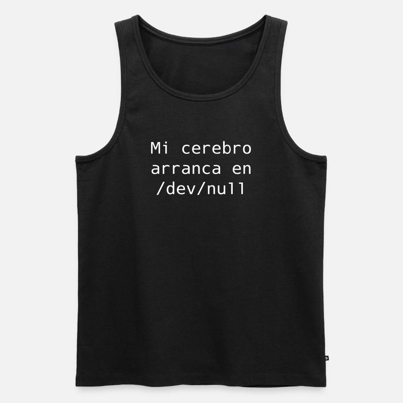 Mon cerveau commence dans /dev /null - Débardeur bio Premium Homme - noir