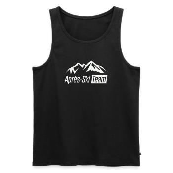 apres_ski_team_berge - Men's Premium Organic Tank Top - black - Front - Michal (187cm)