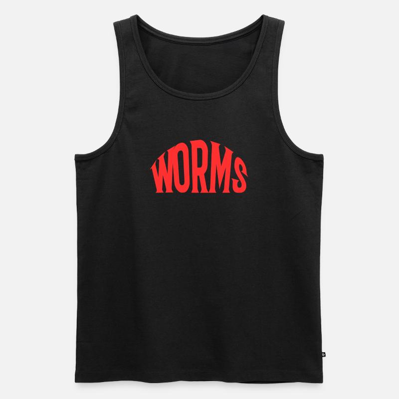 Worms - Männer Premium Bio Tank Top - Schwarz