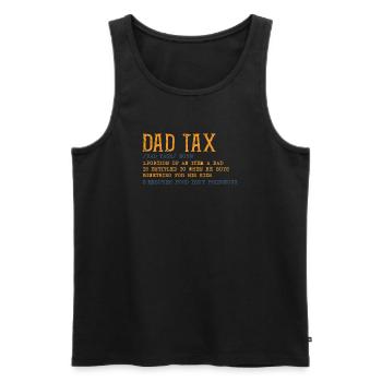 T-shirt graphique fiscal Papa - Débardeur bio Premium Homme - noir - Devant - Michal (187cm)