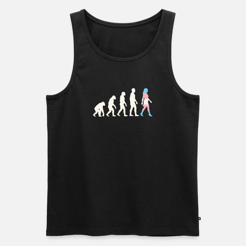 LGBTQ-Pride-Monat – Trans-Evolution - Männer Premium Bio Tank Top - Schwarz