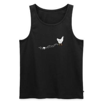 Chicken Whisperer Chicken Chicken Keeper Chickens - Men's Premium Organic Tank Top - black - Front - AI Model Male 178 light (178cm)