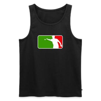 Petanque Boule Petanca Major League Style ITALY - Männer Premium Bio Tank Top - Schwarz - Vorne - Michal (187cm)
