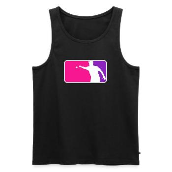 Petanque Boule Petanca Style Major League Rose - Débardeur bio Premium Homme - noir - Devant - Michal (187cm)