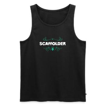 Style d’ornement vintage SCAFFOLDER - Débardeur bio Premium Homme - noir - Devant - Michal (187cm)